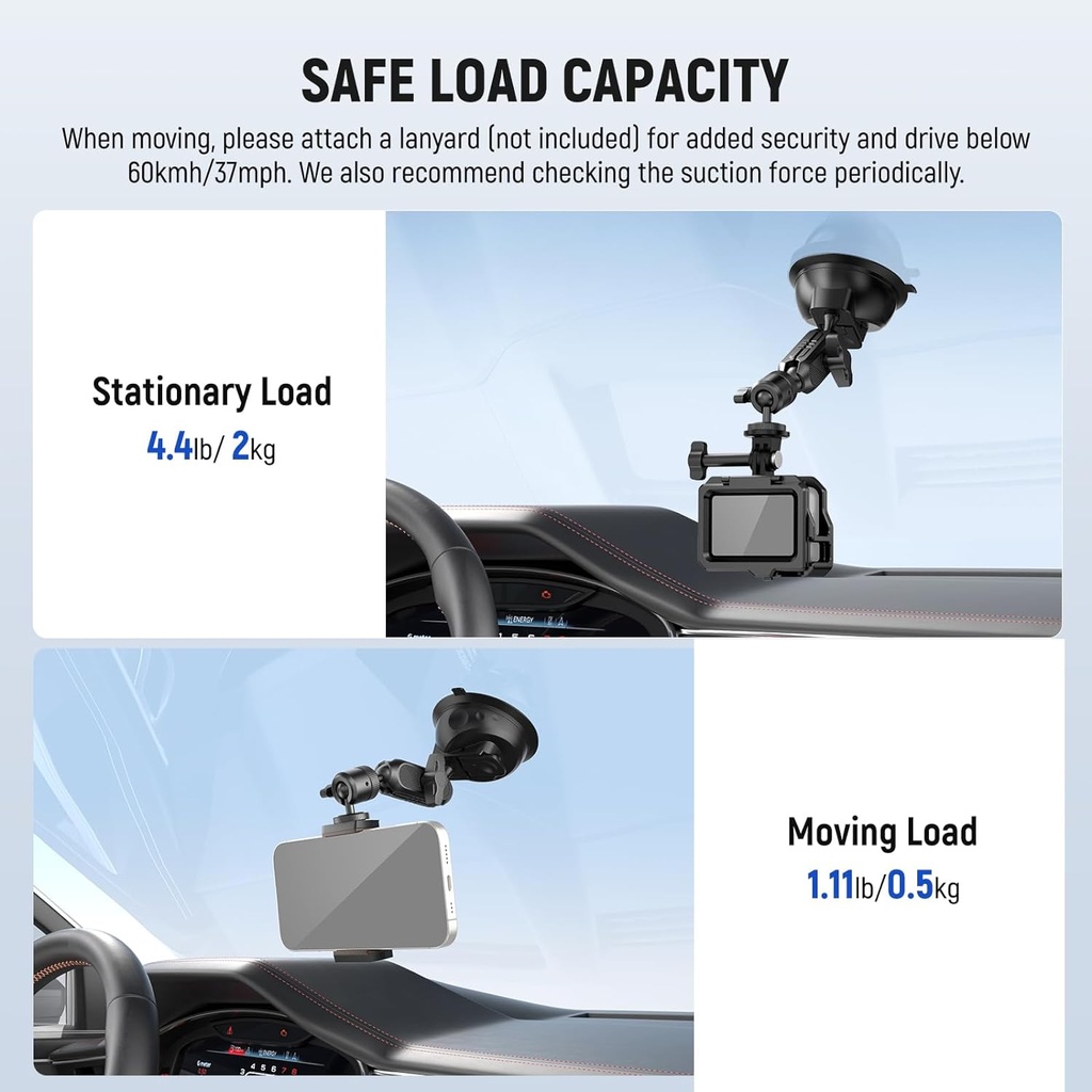 Neewer Suction Cup Mount for Mobile And Action Camera with Magic Arm 33000077