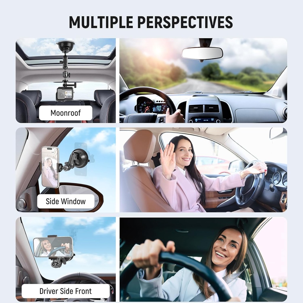 Neewer Suction Cup Mount for Mobile And Action Camera with Magic Arm 33000077