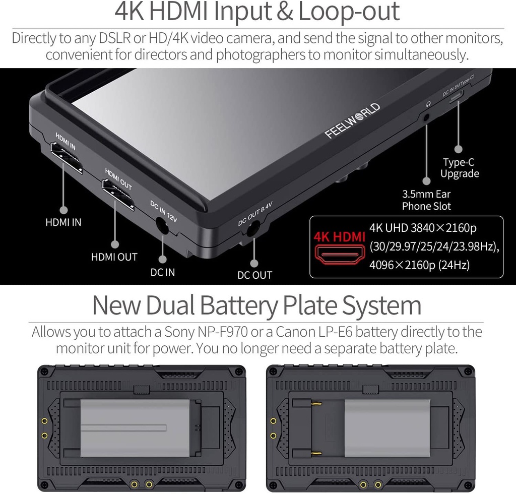 FeelWorld FW568 V2 5.5" IPS 500 cd/m² On-Camera Monitor