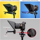 FEELWORLD TP2 8" Portable Teleprompter Up 8" Smartphone Tablet Prompter for DSLR Camera Record