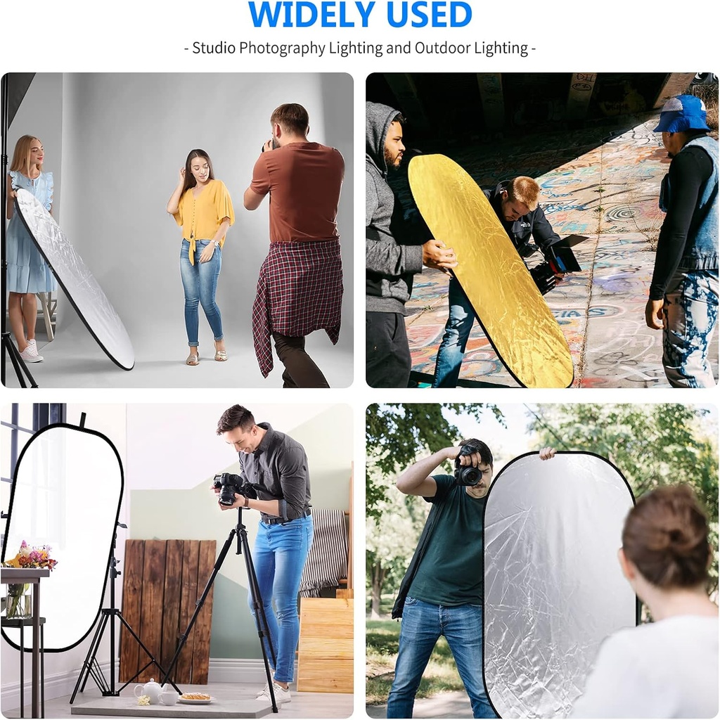 NEEWER 100x150cm Light Reflectors for Photography, Portable 5 in 1  10071556