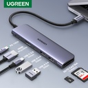 UGREEN (15214) USB C Hub, 7 in 1 USB C Adapter with 4K HDMI, 100W PD, USB-C and 2 USB-A Data Ports 5Gbps, SD/microSD Card Slot, USB C Dongle