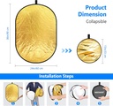 NEEWER 60x90cm Light Reflectors for Photography, Portable 5 in 1  88008128