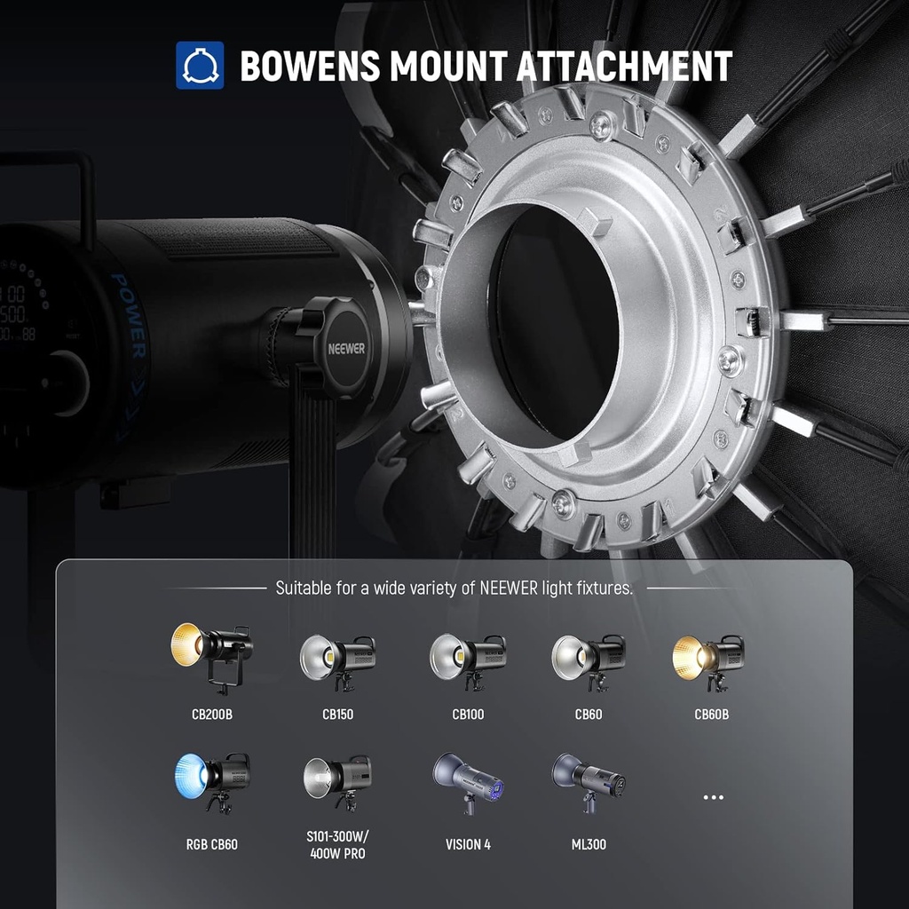NWWER 55CM DEEP PARABOLIC QUICK RELEASE SOFTBOX WITH HONEYCOMB GRID 10101378