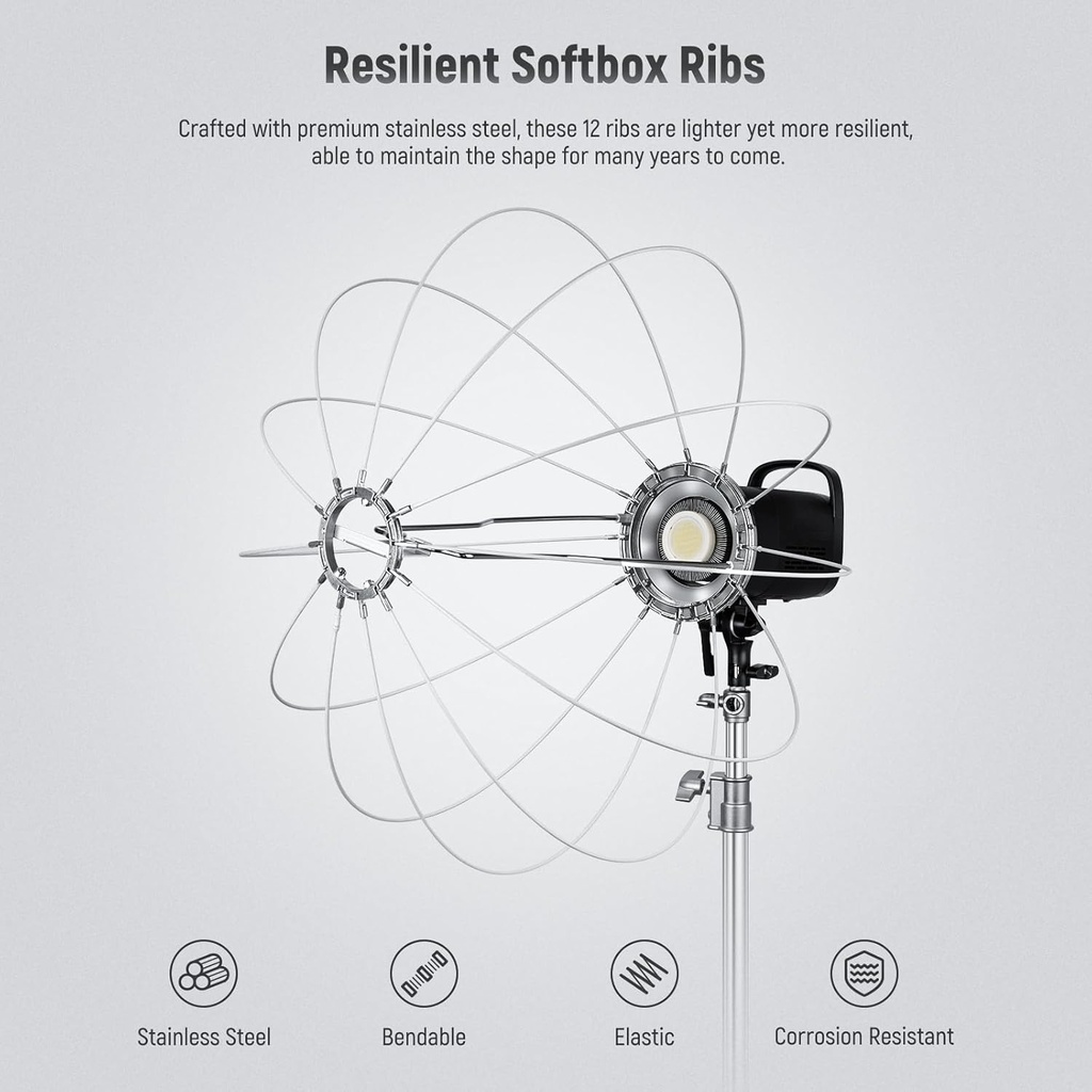 NEEWER 50CM QUICK RELEASE LANTERN SOFTBOX WITH FABRIC BARN DOORS 10101379