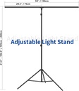 NEEWER T Shaped Background Support Stand Set, 2.6 m High, Adjustable Tripod Stand and 1.5 m Wide Cross Bars 10100024