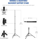 NEEWER 2.6x3m Adjustable Backdrop Chroma Stand Kit, Photography Background Support System  10099680