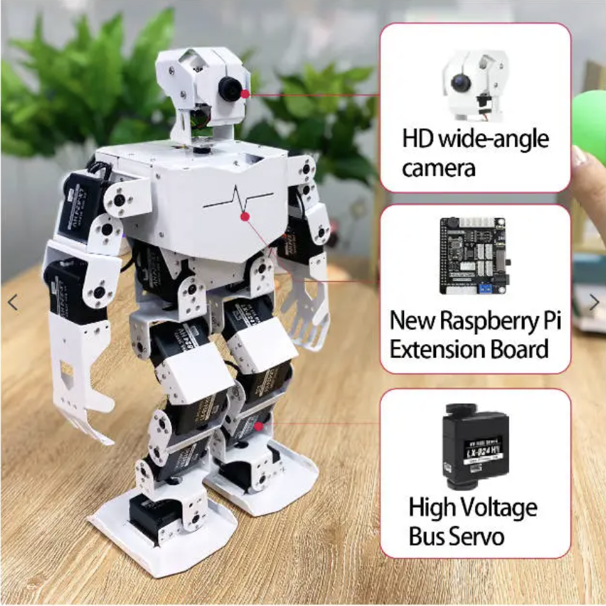 TonyPi Hiwonder AI Intelligent Visual Humanoid Robot Powered by Raspberry Pi 4B 4GB - Advanced Kit