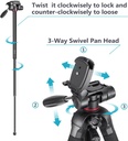 NEEWER ALUMINUM ALLOY CAMERA TRIPOD MONOPOD WITH PAN HEAD(RED) 10090793