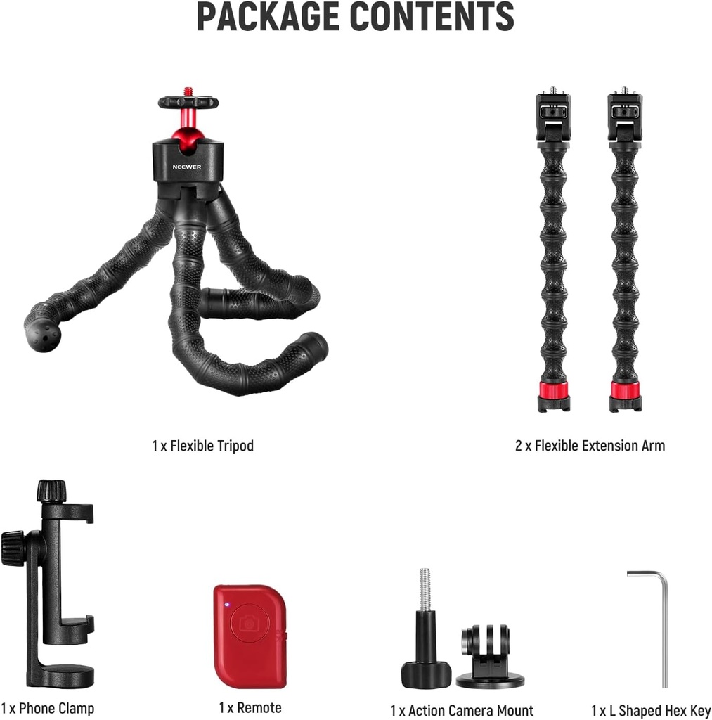 NEEWER T91 Flexible Tripod for Mini Cellphone Tripod Stand for Vlog 10102668