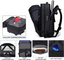 vacuum laptop backpack with vacuum pump anti-theft lock fits