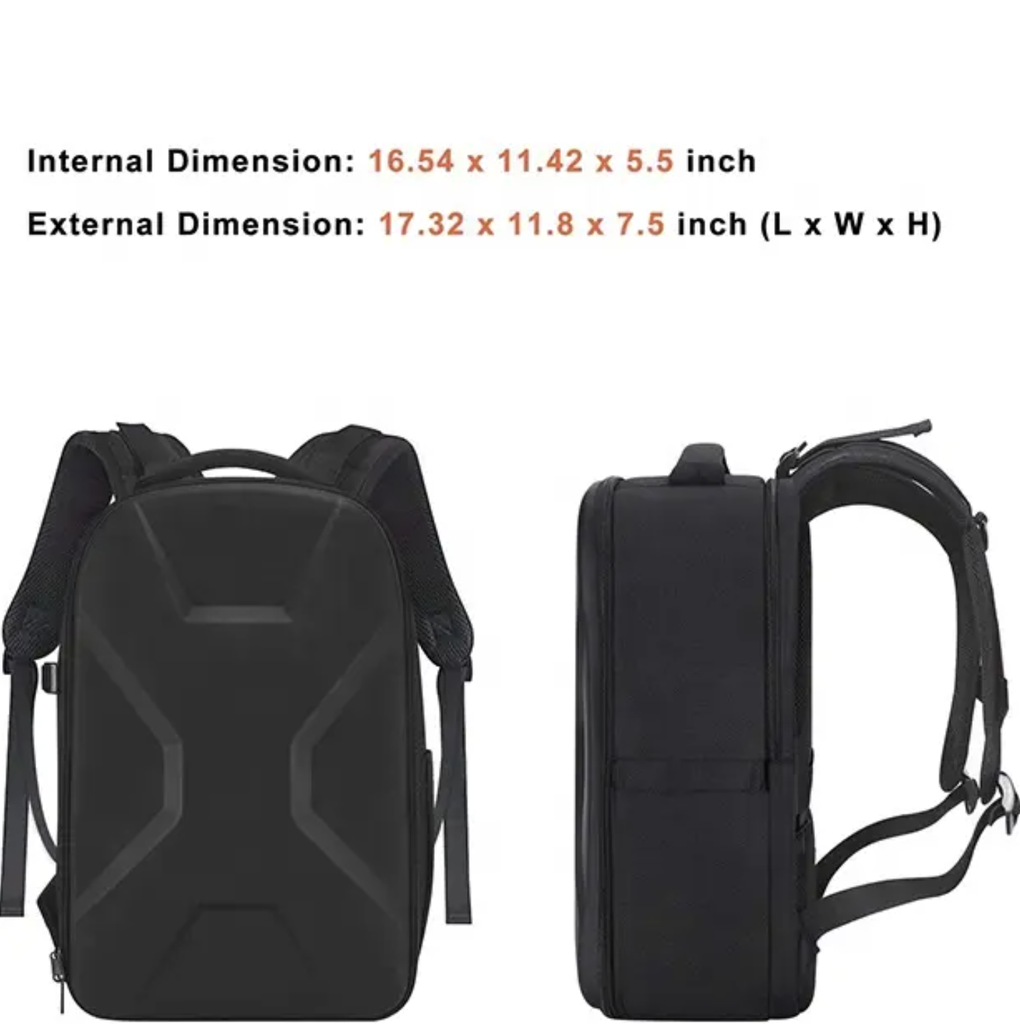 Camera Bag Backpack 15-16 Inch Waterproof Hard Shell Case with Tripod Holder&Laptop Compartment