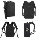 Camera Bag Backpack 15-16 Inch Waterproof Hard Shell Case with Tripod Holder&Laptop Compartment