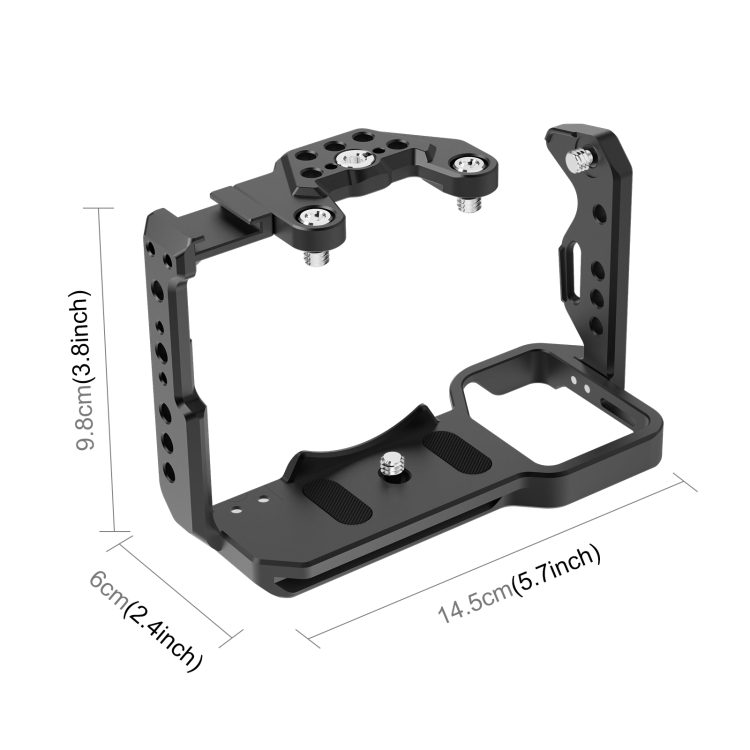 Puluz PU3111B FX30 / FX3 PULUZ Metal Camera Cage Stabilizer Rig with NOTA Slider(Black)