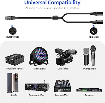 NEEWER 1 FEMALE TO 2 MALE XLR