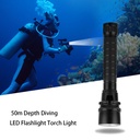 Puluz PU264 1000LM Aluminum Alloy 50m Depth Diving LED Flashlight Cold White Light Torch Light