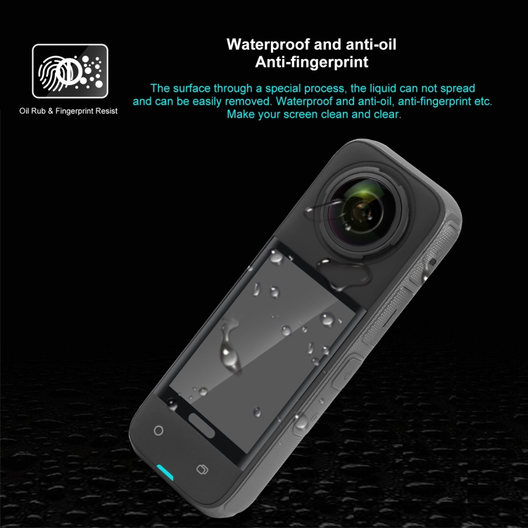 puluz PU976T For Insta360 X4 PULUZ 9H 2.5D Curved HD Screen Tempered Glass Film (Transparent)