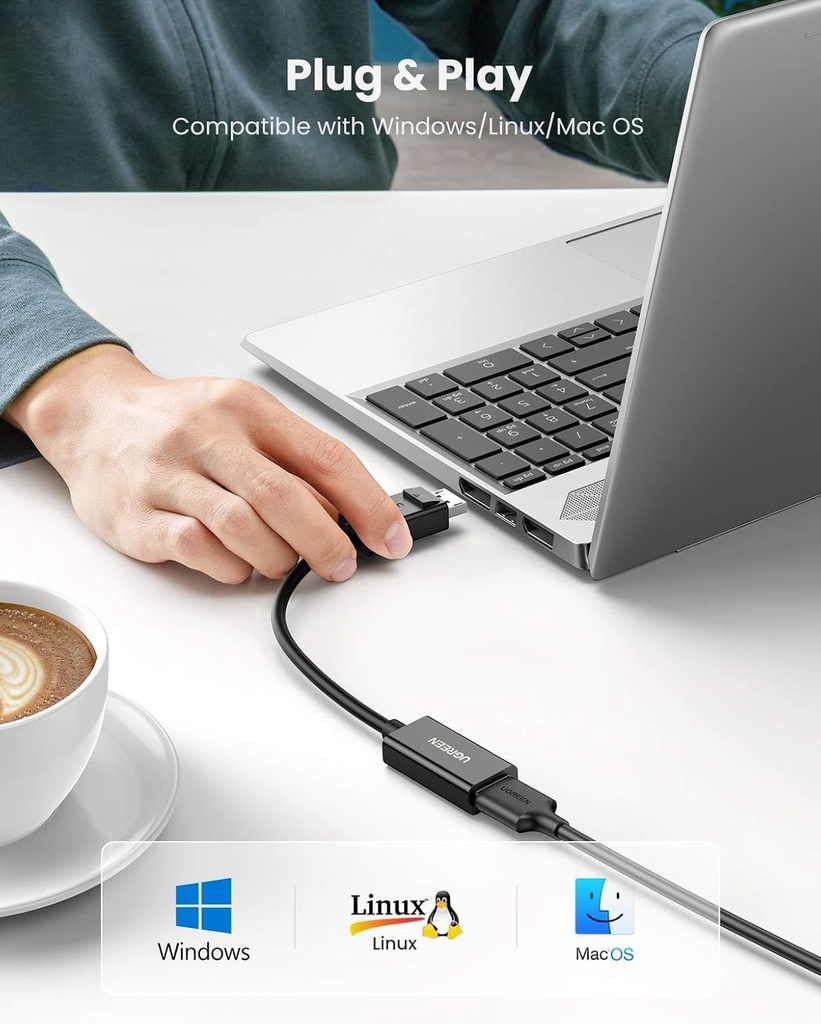 UGREEN 40362 - 4K@60Hz DP to HDMI Male to Female Converter