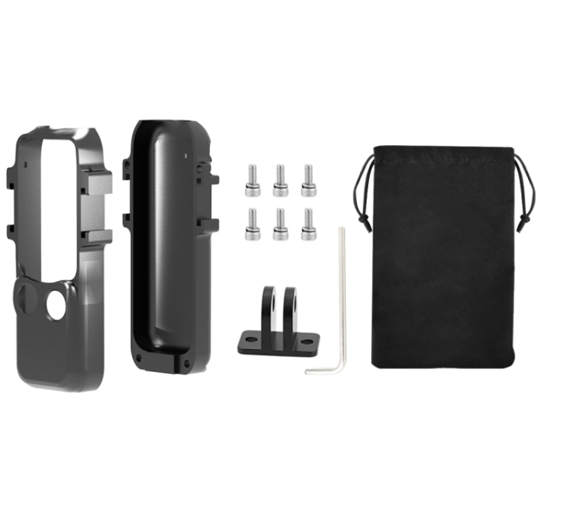 Puluz PU933B For DJI OSMO Pocket 3 PULUZ Metal Protection Frame Cage Adapter Bracket with Dual Cold Shoes (Black)