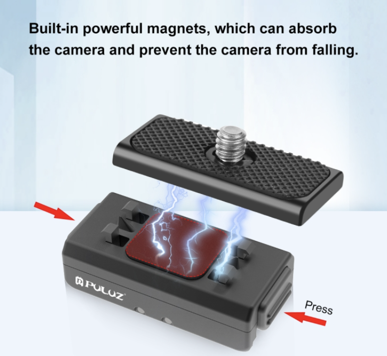 Pukuz PU965B Magnetic Quick Release Base Mount (Black)