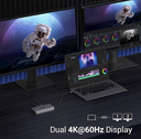 UGREEN 15965 USB C Hub 11-in1 Dock Dual HDMI 4K@60Hz Single 8K@30Hz 10Gbps Data Port 100W PD Gigabit Ethernet, SD/TF Card Reader