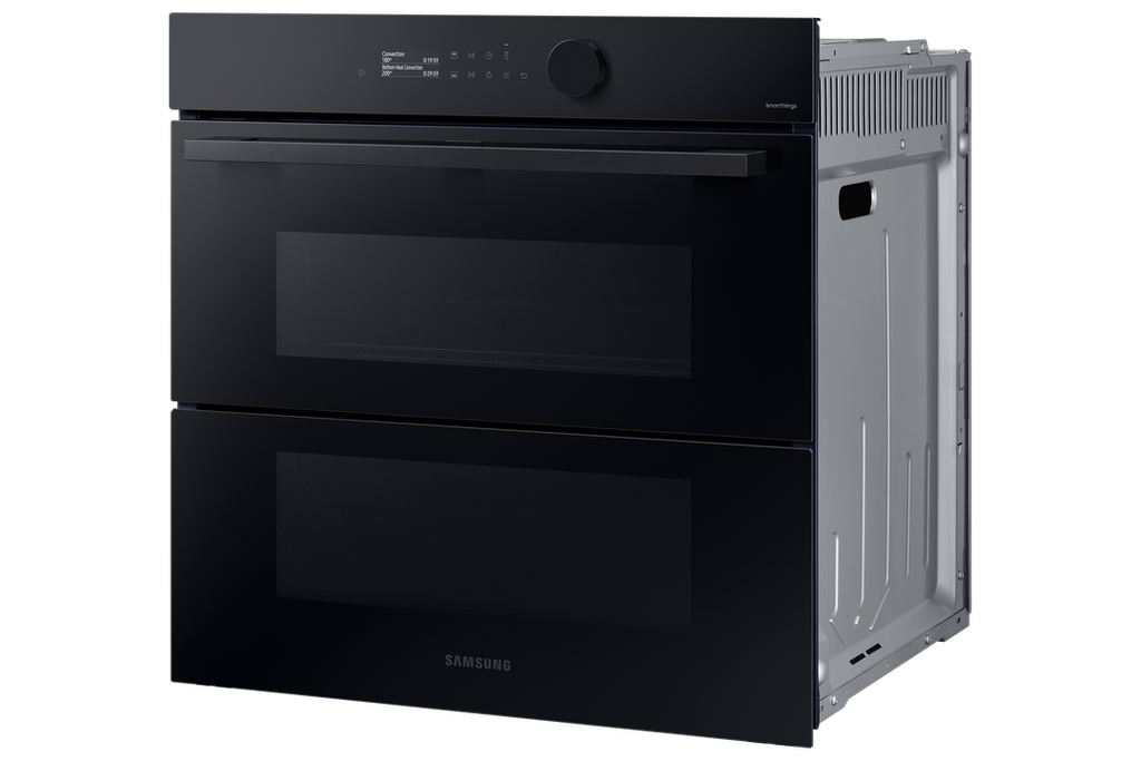 Samsung Oven Dual Cook NV7B5755SAK/U1 (76L Capacity, 3650W Output Power, 6 Power Levels, Dual Cook Flex, Wi-Fi Connectivity, Air Fry, Steam Clean, Pyrolytic Cleaning, Child Lock, A+ Energy Class)