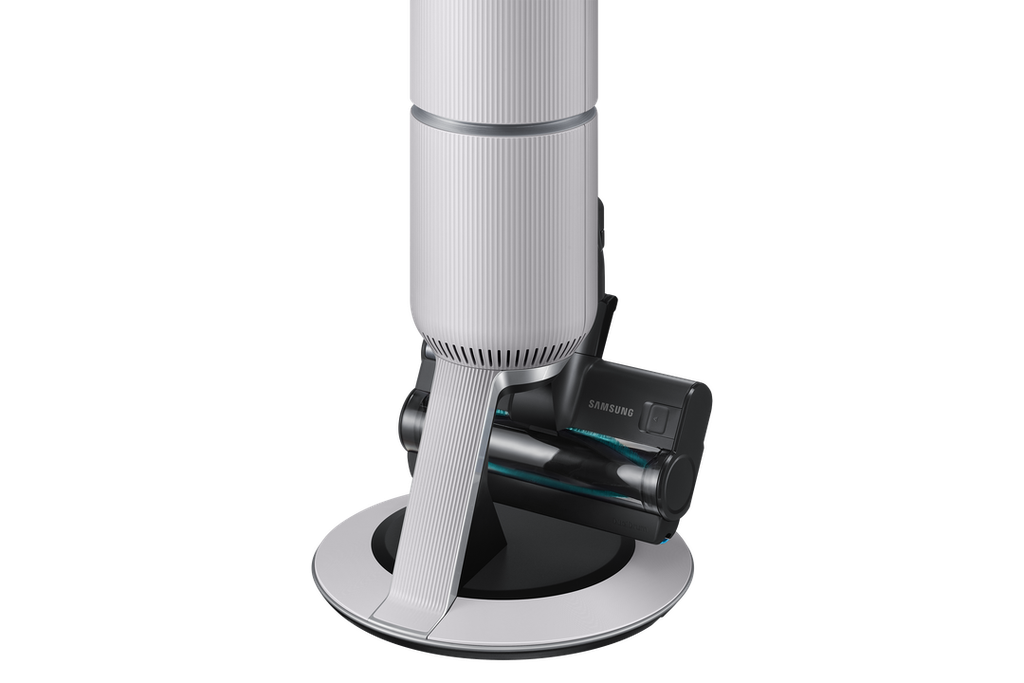 Samsung Vacuum VS80F28DFP/ML (280W suction power, 5 cleaning modes, digital inverter motor, LED brush, auto-cleaning station, HEPA filtration, LCD screen, smart WiFi control, detachable battery, 60 min runtime, Bixby multi-language voice support, washable dustbin, telescopic pipe