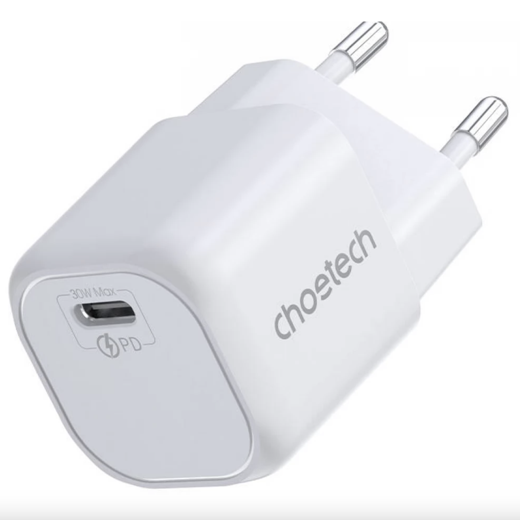 Choetech PD 30W GaN Fast Wall Charger WHITE EU PD5007