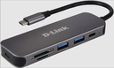 D-Link DUB-2325 5-in-1 USB-C Hub with Card Reader