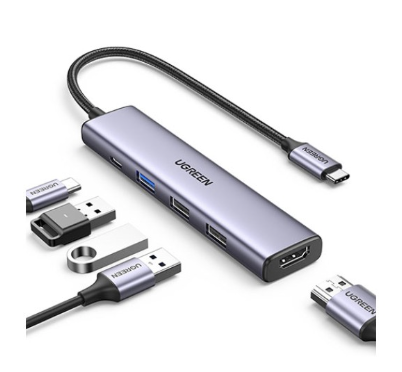 محول USB-C متعدد الوظائف 5 في 1 من UGREEN (15495/CM478)