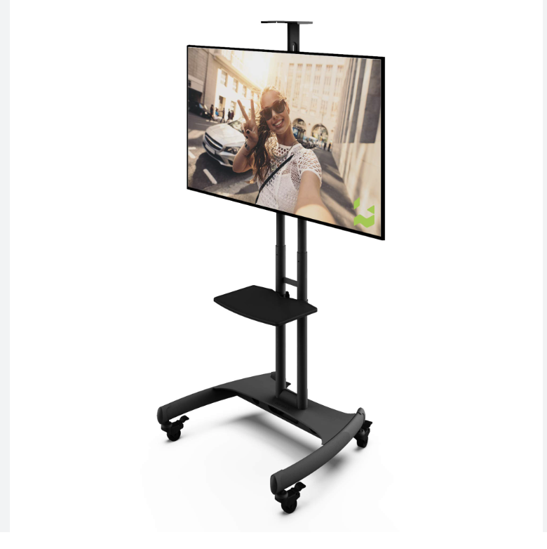 Adjustable Mobile TV Stand with Adjustable Shelf - 65inch to 85 inch iwb