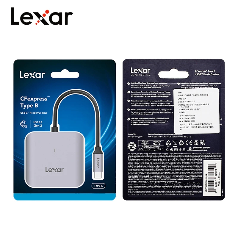 Lexar CFexpress Type B  Card Reader High Speed Type-C USB3.2 Gen2