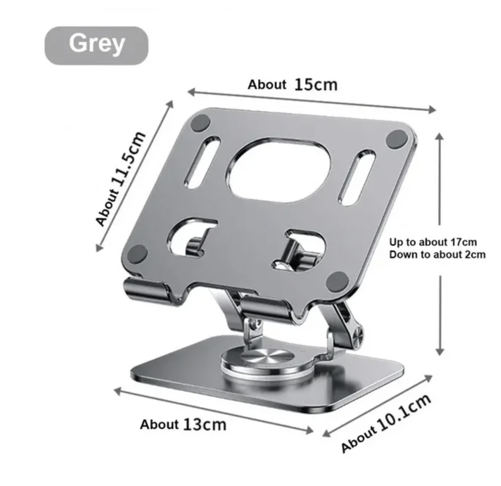 360° Rotation Stand for iPad, Adjustable Holder,Aluminum