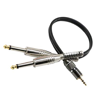 3.5mm Stereo Male to Dual 6.35mm Mono Male Audio Cable
