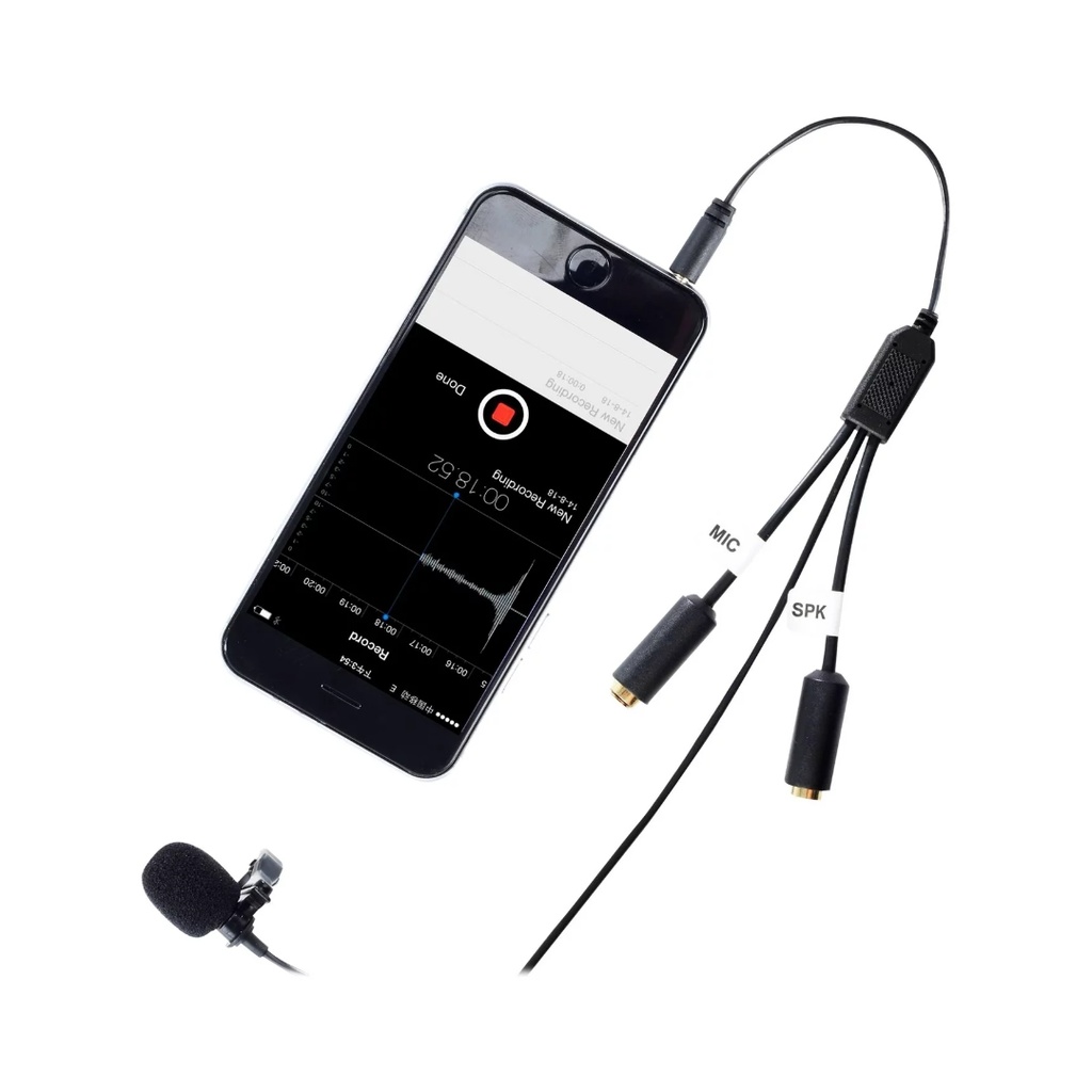 Movo PM20 Dual-Head Lavalier Microphone for Smartphones
