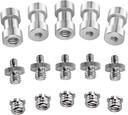 Neewer 15-Piece 1/4" and 3/8" Metal Threaded Screw Adapter Set