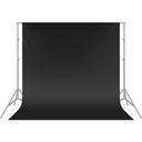 Neewer 1.8 x 2.8m Pure Muslin Collapsible Backdrop - Black (Background Only)
