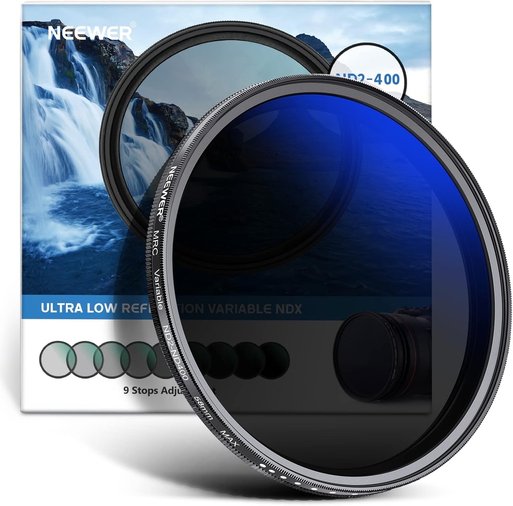 Neewer 58mm MRC Variable ND Filter ND2 to ND400 (10100328)