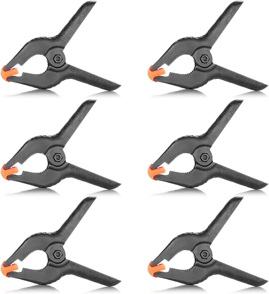 Neewer 6-Pack Set Heavy Duty Muslin Spring Clamps Clips 4.5"/11.4cm 10076001