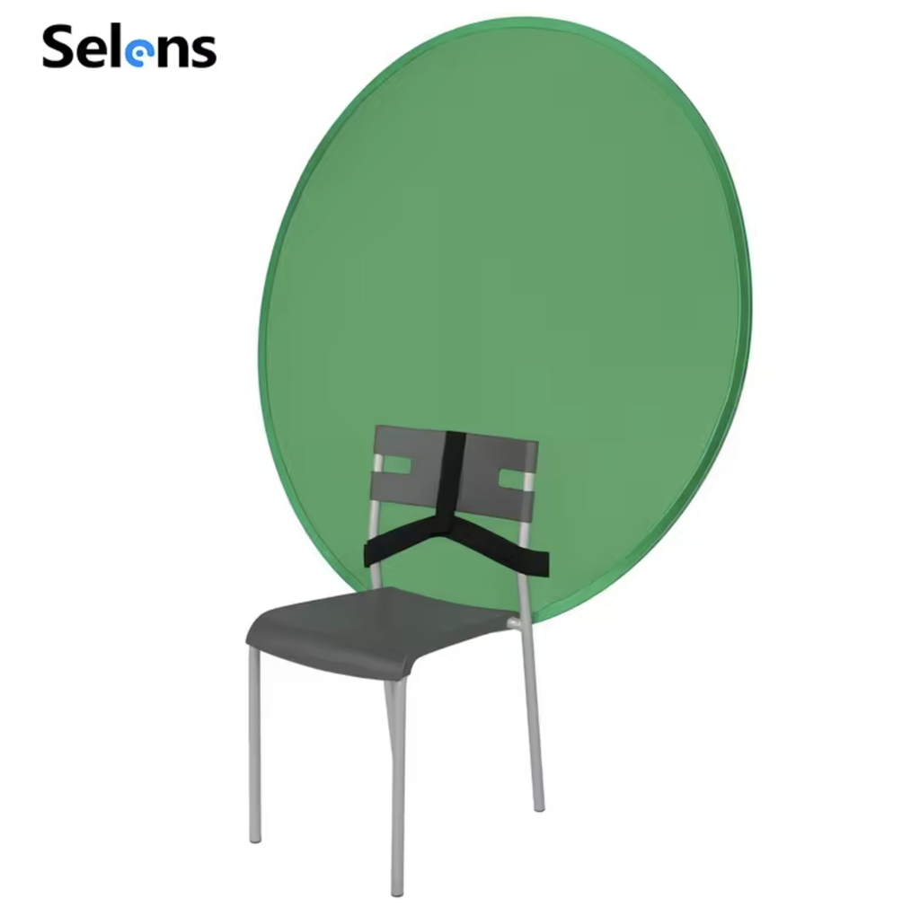 Selens 130cm Portable Green Screen Round Background Gaming Chair