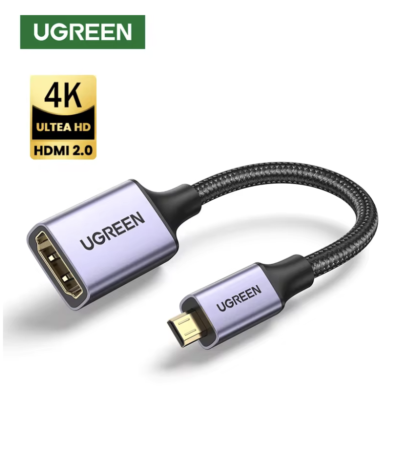 كابل محول Micro HDMI ذكر إلى HDMI أنثى بطول 25 سم من / UGREEN (10553) HD149