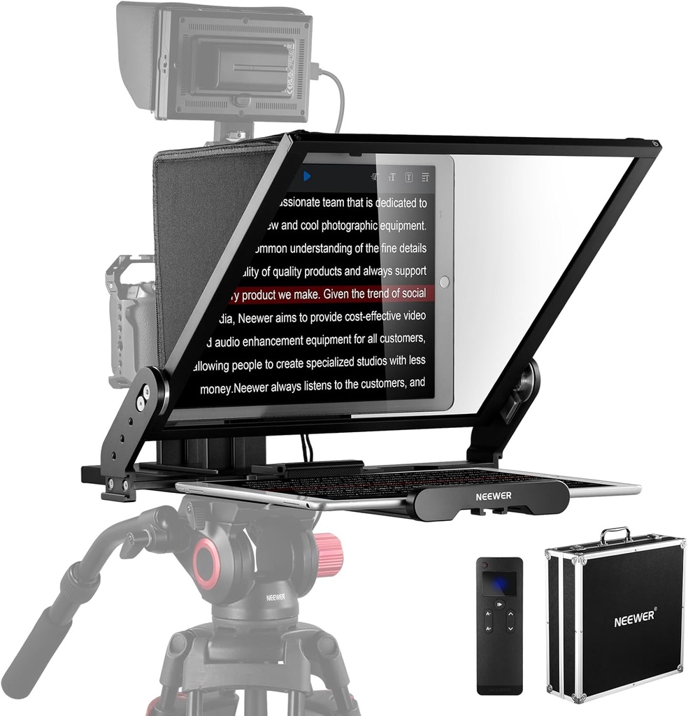 NEEWER X17 II Teleprompter with RT113 Remote/App Control, 17" HD Beam Splitter, Full Metal Frame 10102850