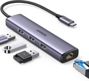 UGREEN 60600 - محول USB-C إلى إيثرنت ، USB-A  ( موزع 4 في 1 )
