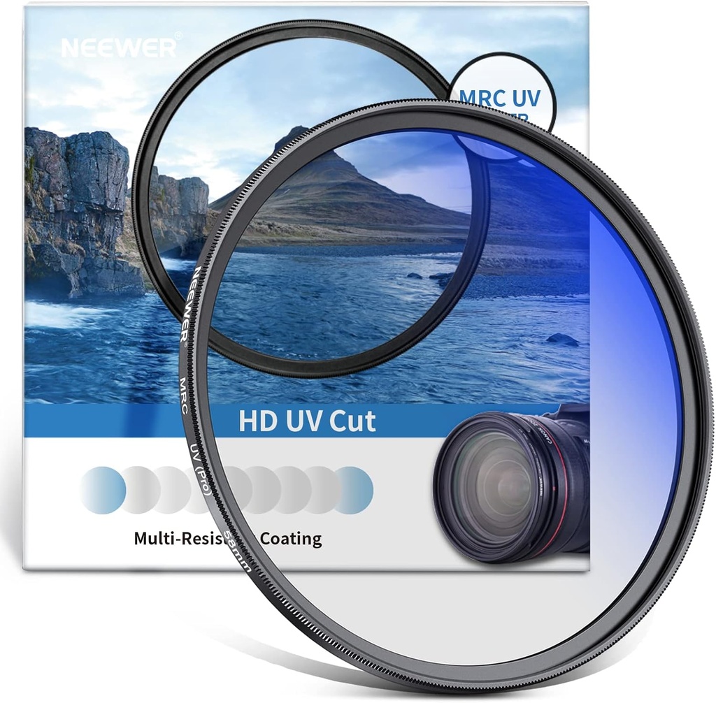 NEEWER 58mm MRC UV Protection Filter 30 Layers Nano Multi-Resistant 10100214