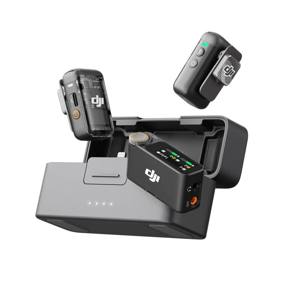 DJI Mic 2 (2 TX + 1 RX) Compact Digital Wireless Microphone System