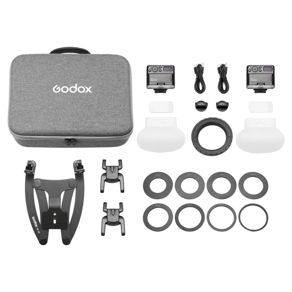 GODOX MF12-DK3 – طقم فلاش ماكرو مزدوج لتصوير الأسنان