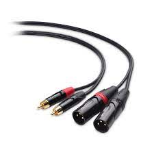 Doonjiey 2 RCA Male to 2 XLR Male Audio Cable