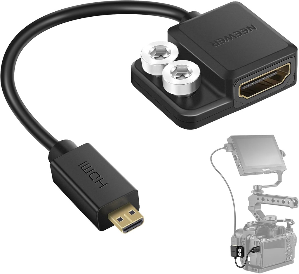 كابل محول NEEWER من Micro HDMI إلى HDMI بدقة 4K/60Hz – رقم الموديل 33000051
