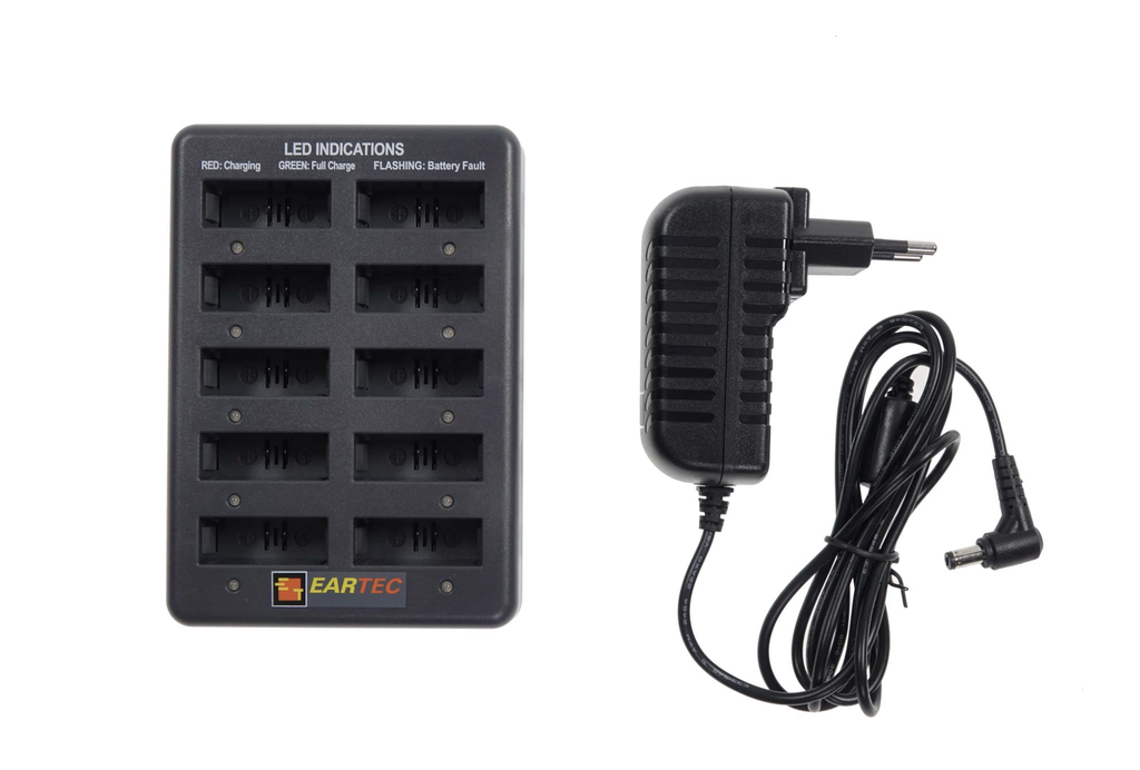 Eartec CHLX10E 10-Port Battery Charger for UltraLITE / UltraPAK / HUB