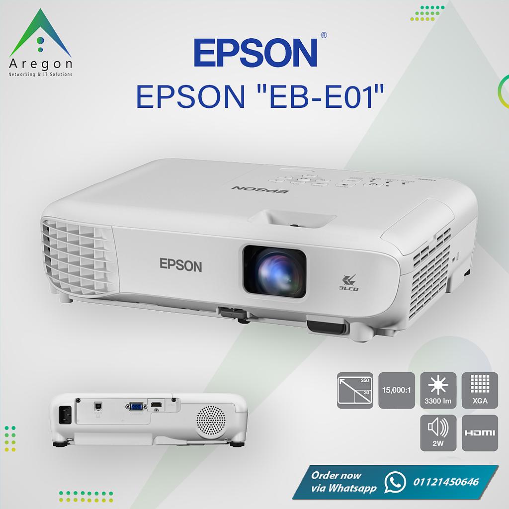 Epson EB-E01 3LCD Projector for Office and Classroom Use